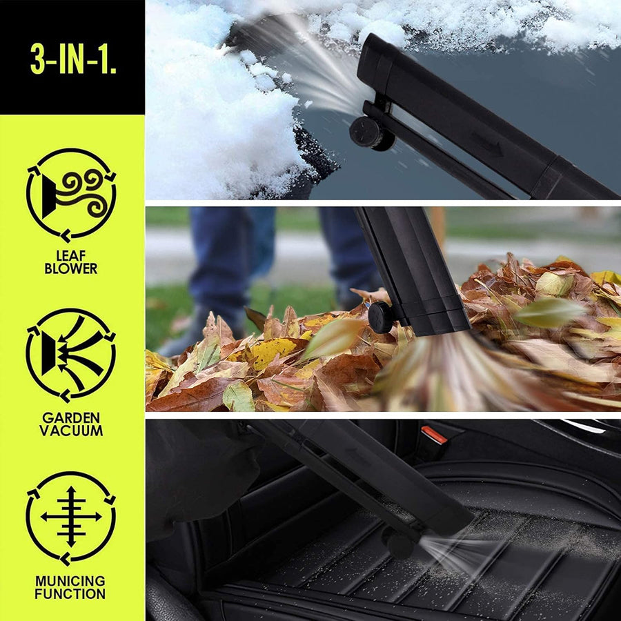 Elektrischer Laubbläser-Sauger-Häcksler 3-in-1 3000W 35L Auffangsack mit Rädern Gartengerät Laubentferner | Sansoti
