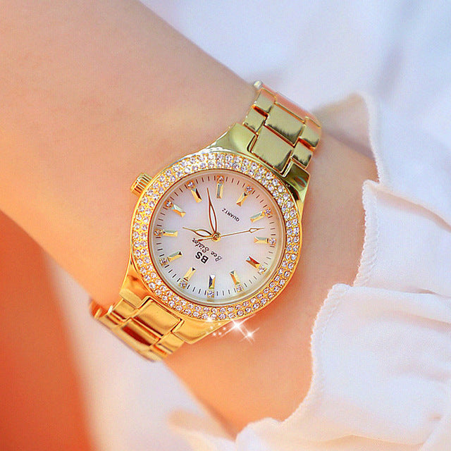 Women's Quartz Watch Stainless Steel Water-Resistant Round Design Elegant Wristwatch for Everyday Use | Sansoti