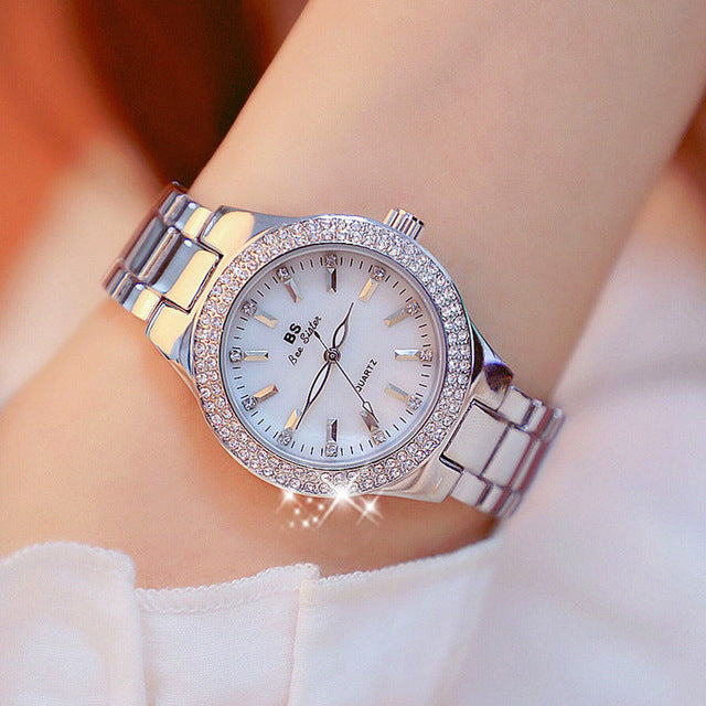 Women's Quartz Watch Stainless Steel Water-Resistant Round Design Elegant Wristwatch for Everyday Use | Sansoti