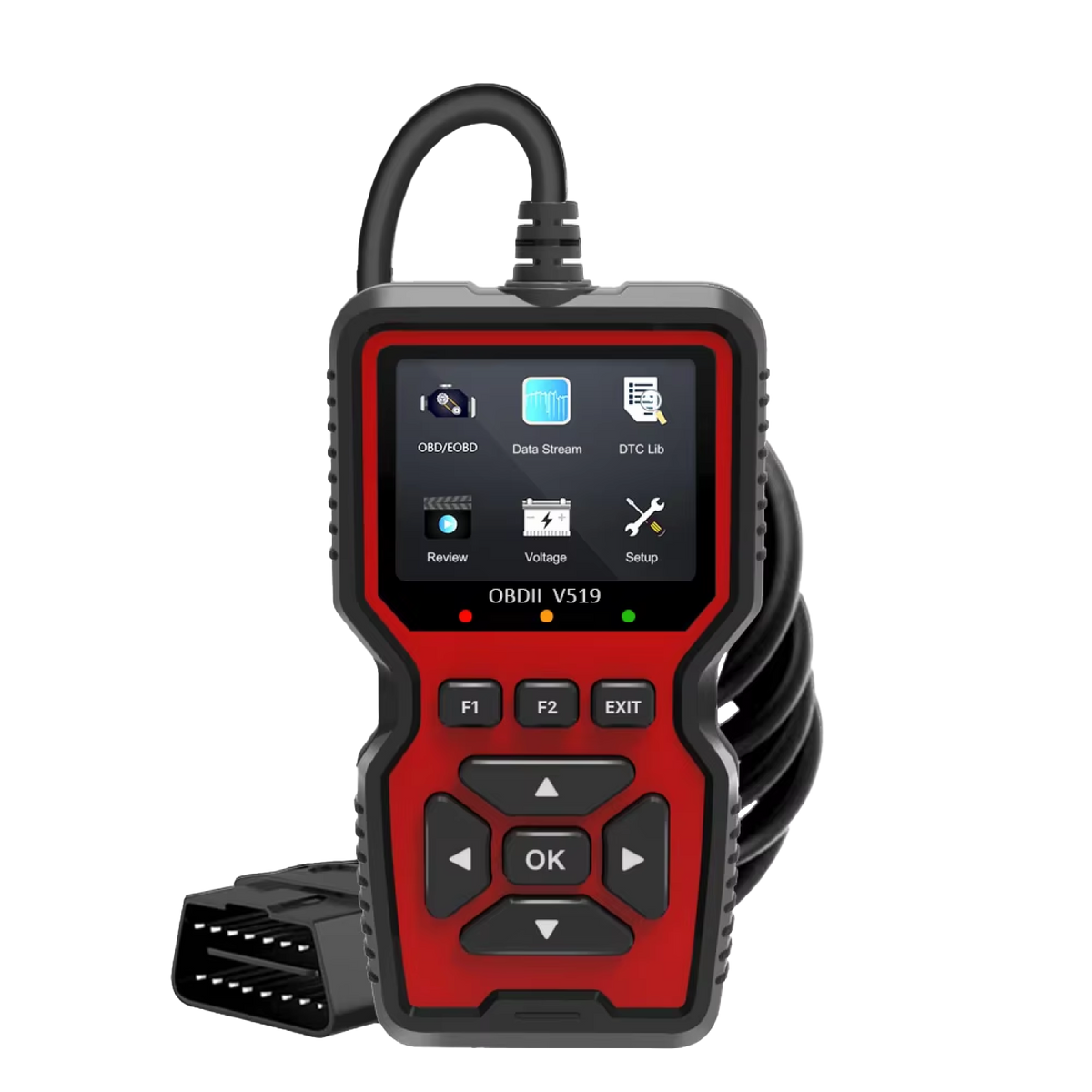 OBD2-Fahrzeugdiagnosetester mit Farbdisplay, Live-Datenüberwachung und Fehlercodeauslesung für Autos und Motorräder | Sansoti