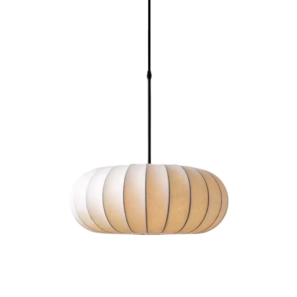 Pendelleuchte mit Seidenschirm Ø30-50cm Warmweiß LED 3000K Esstisch Kücheninsel Wohnzimmer Deckenbeleuchtung | Sansoti
