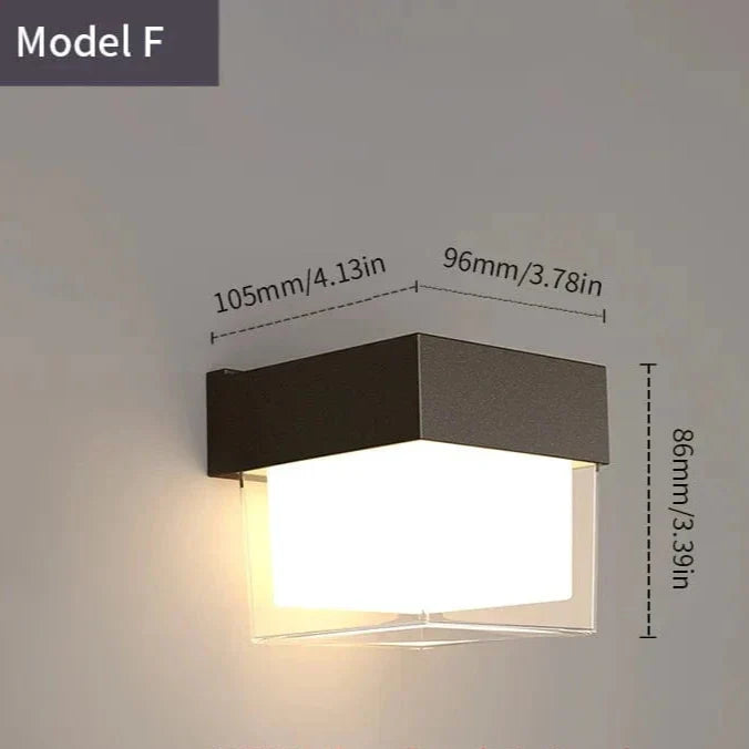 Buitenlamp LED Wandverlichting Bewegingssensor Mat Zwart Modern Waterdicht voor Tuin Terras Voordeur | Sansoti