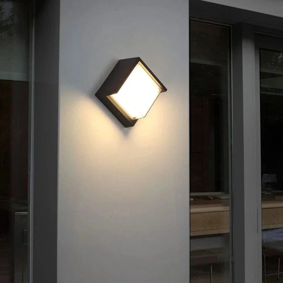 Buitenlamp LED Wandverlichting Bewegingssensor Mat Zwart Modern Waterdicht voor Tuin Terras Voordeur | Sansoti
