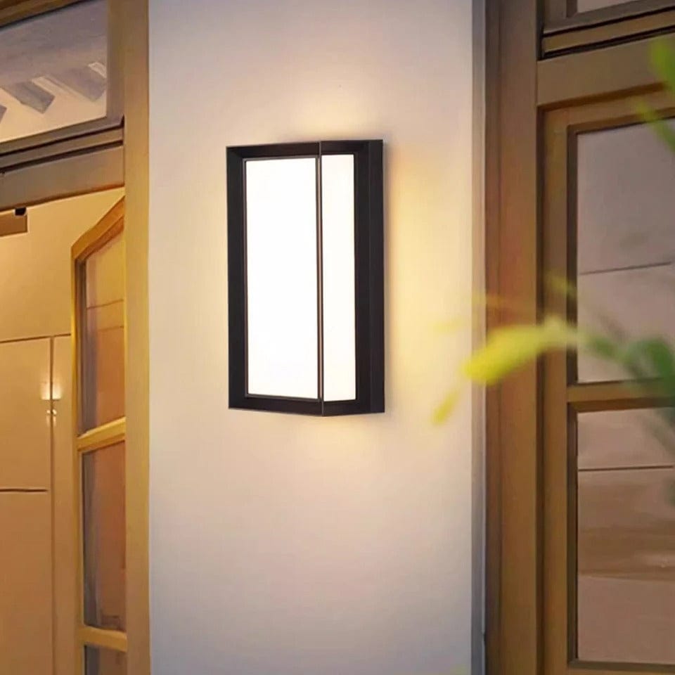 Buitenlamp LED Wandverlichting Bewegingssensor Mat Zwart Modern Waterdicht voor Tuin Terras Voordeur | Sansoti