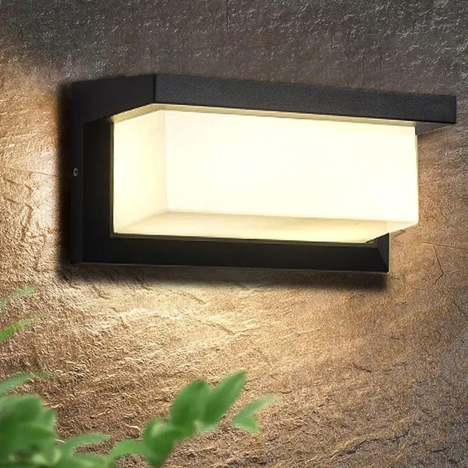 Buitenlamp LED Wandverlichting Bewegingssensor Mat Zwart Modern Waterdicht voor Tuin Terras Voordeur | Sansoti