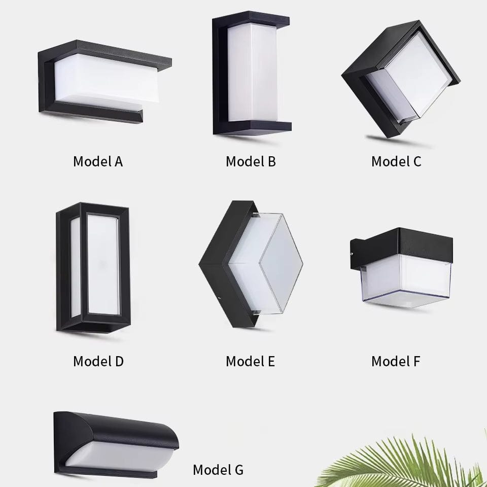 Buitenlamp LED Wandverlichting Bewegingssensor Mat Zwart Modern Waterdicht voor Tuin Terras Voordeur | Sansoti