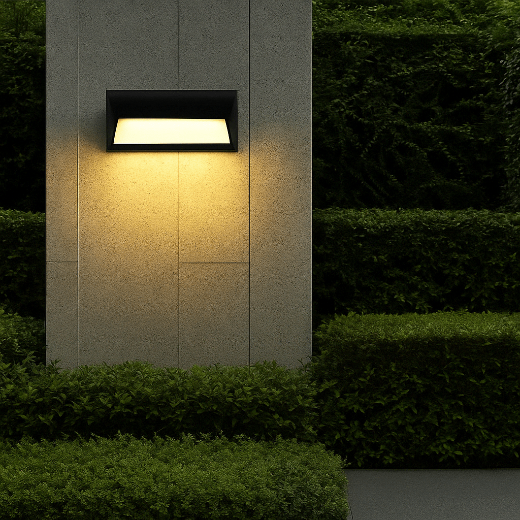 Buitenlamp LED Wandverlichting Bewegingssensor Mat Zwart Modern Waterdicht voor Tuin Terras Voordeur | Sansoti