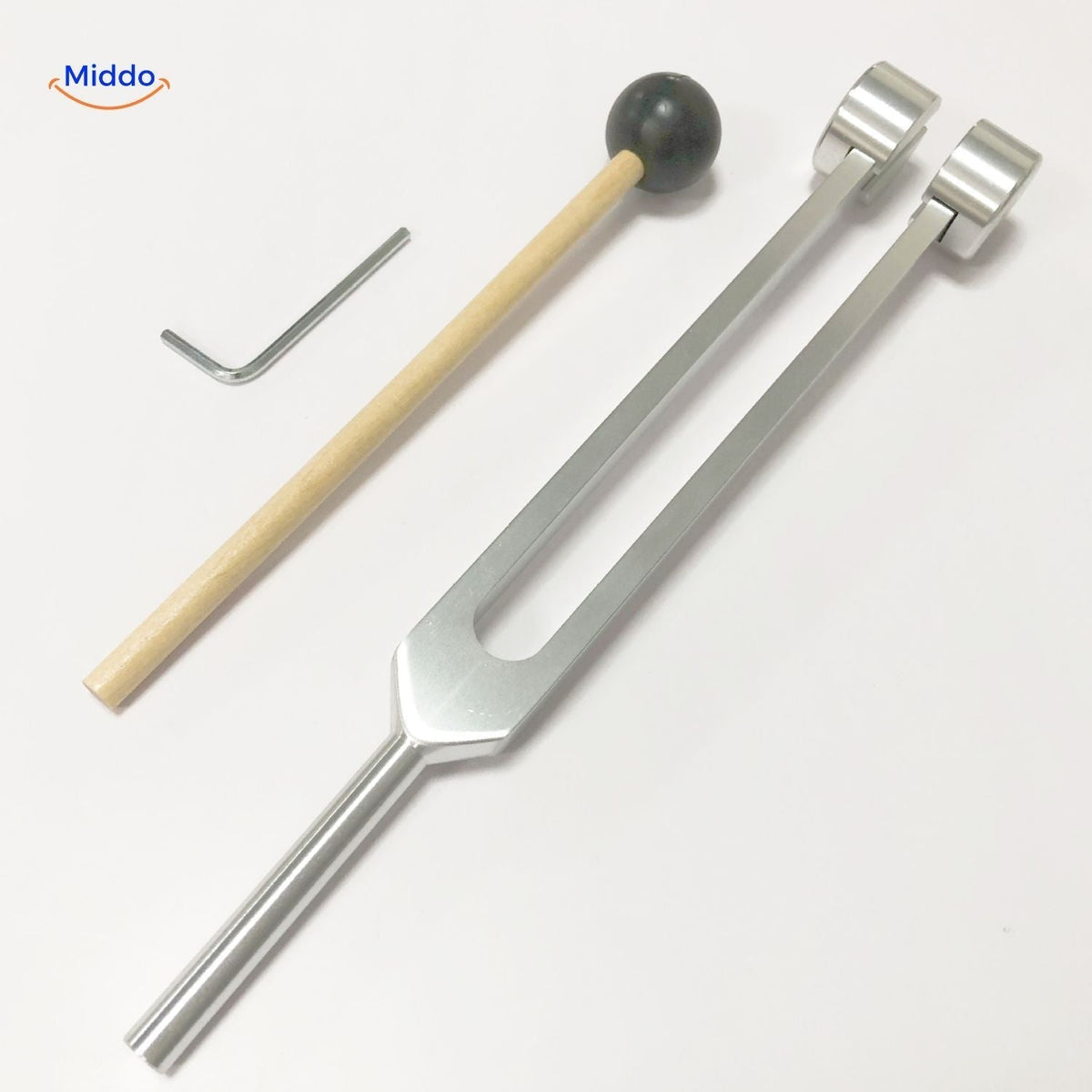 Stimmgabel 128 Hz für Klangtherapie, Meditation, Entspannung, Stressabbau und Klangheilung, Metall | Sansoti
