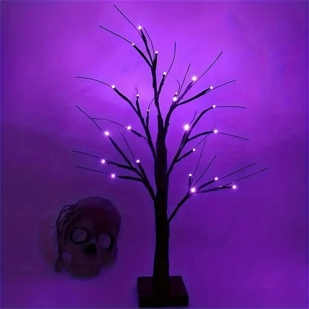 Lampka w kształcie gałązki brzozy z oświetleniem LED 61 cm na baterie AA Nastrojowe oświetlenie Dekoracyjne oświetlenie gałązkowe Halloween | Sansoti