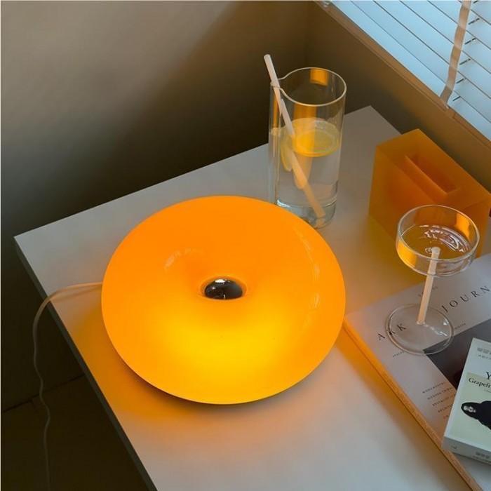 Bauhaus Wall Lamp & Table Lamp – Minimalist White Glass with Metal Living Room Ambient Light | Sansoti