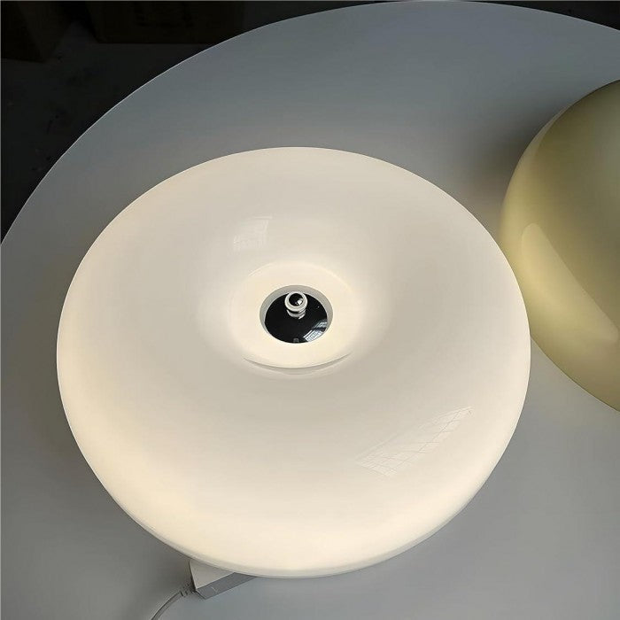Bauhaus Wall Lamp & Table Lamp – Minimalist White Glass with Metal Living Room Ambient Light | Sansoti