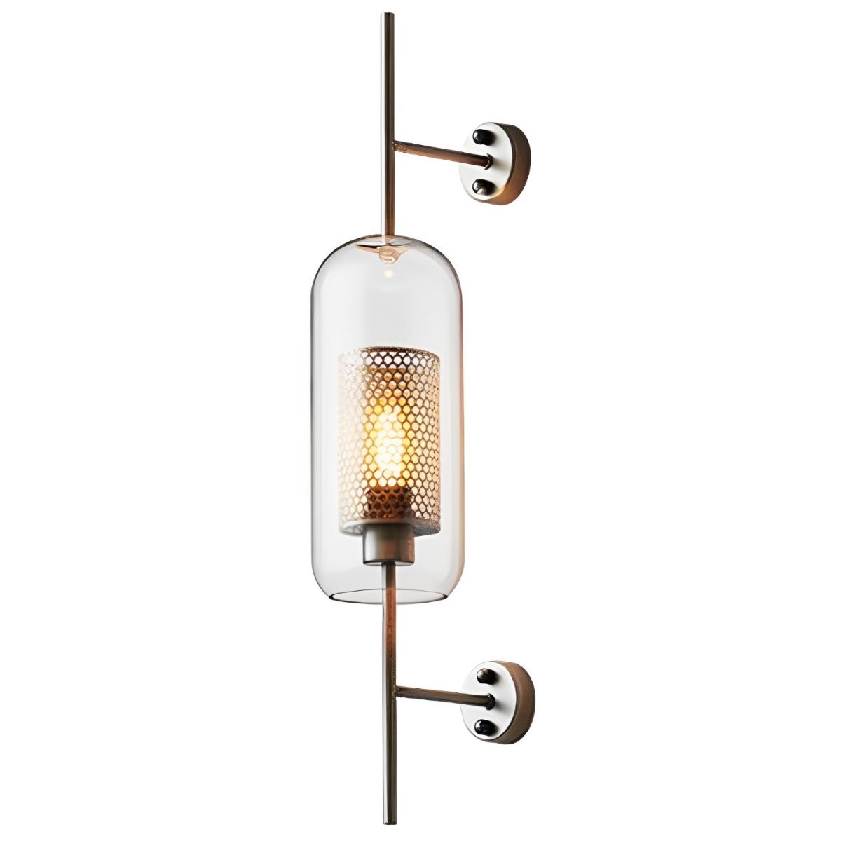 Wandlamp Glas Bol IJzer Brons Slaapkamer Woonkamer E27 Vintage Industrieel Nachtkastlamp Hal | Sansoti