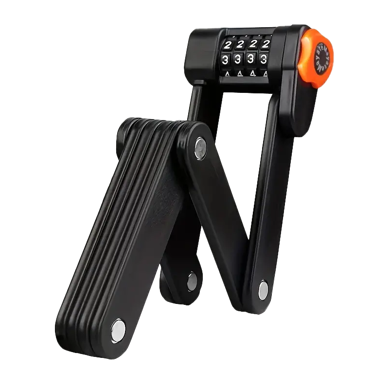 Folding Bike Lock with Steel Links Combination Lock for Two Bicycles Compact Secure Anti-Theft Protection | Sansoti