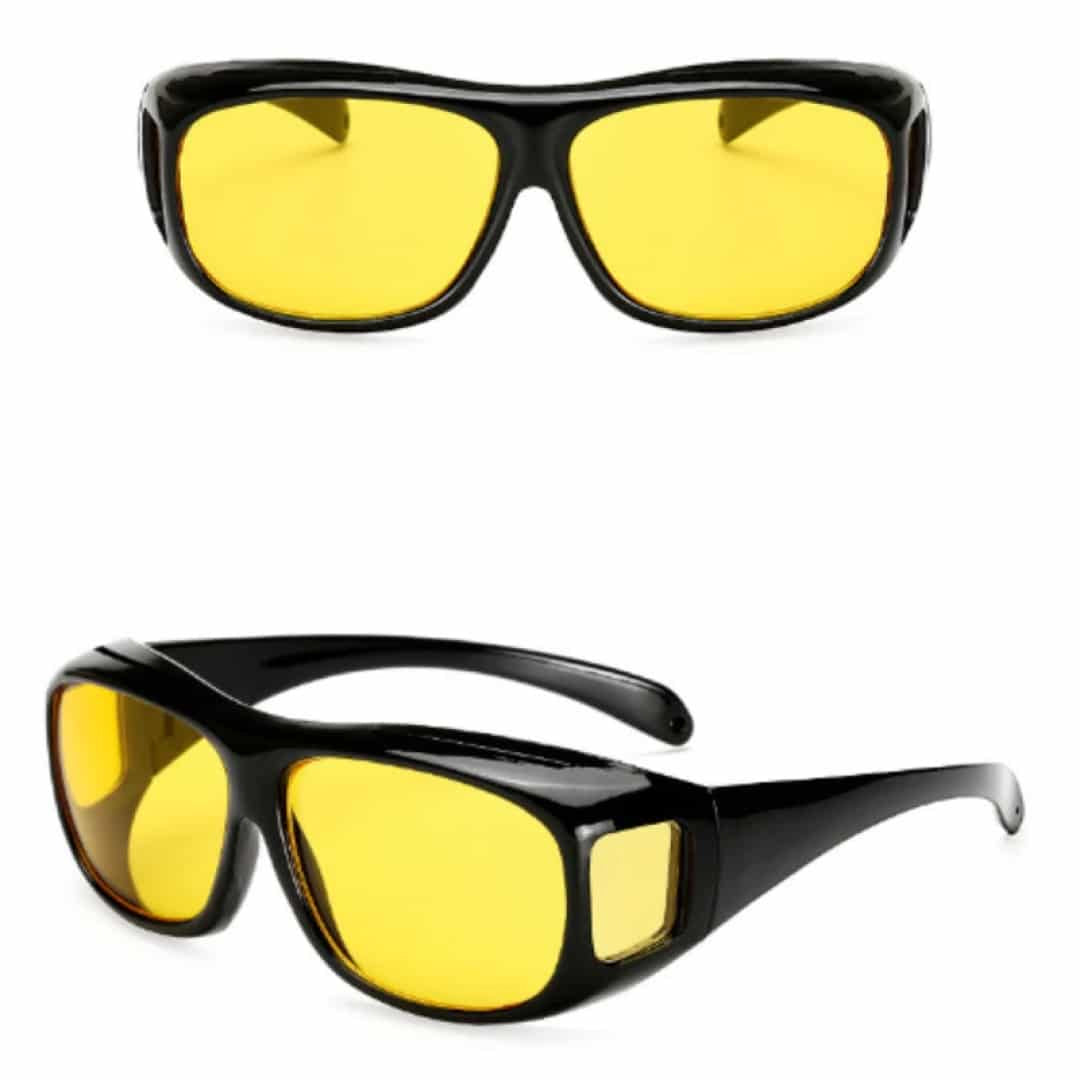 Night Driving Glasses Anti-Glare Clear Vision Yellow Filter Safer Driving Comfortable Glasses Dark Weather Poor Visibility | Sansoti