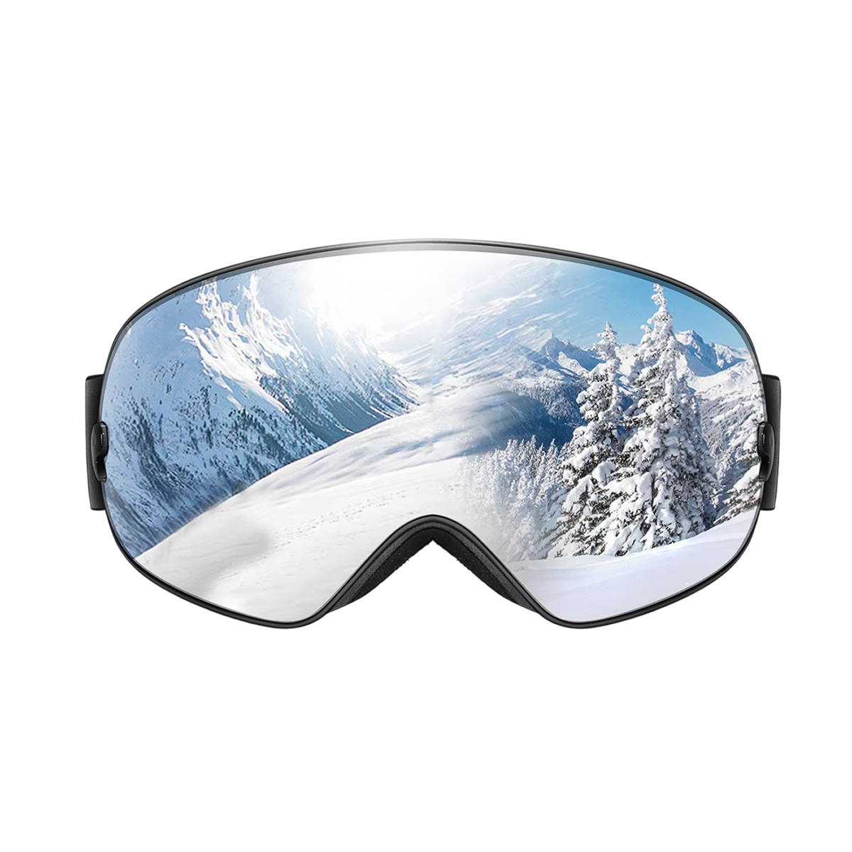 Skibrille mit Antibeschlag-Doppellinse, UV400-Schutz und Over-the-Glasses-Design für Wintersport und Snowboarden | Sansoti