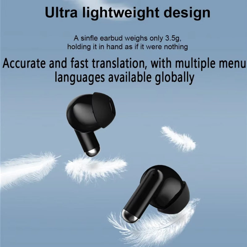 Écouteurs de traduction sans fil avec traduction en temps réel dans 144 langues, Bluetooth, pour communiquer en voyage et au travail | Sansoti