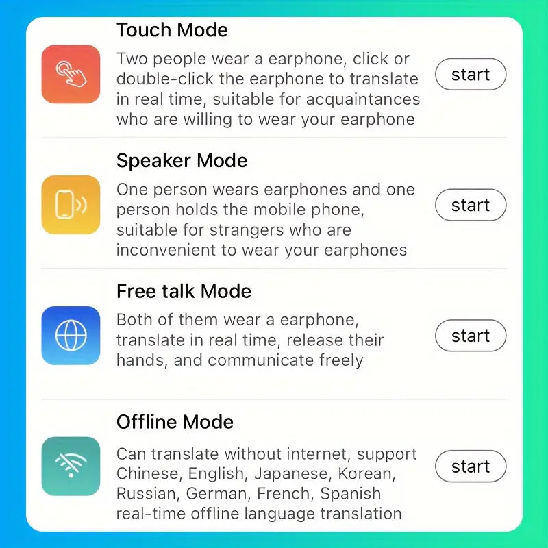 Écouteurs de traduction sans fil avec traduction en temps réel dans 144 langues, Bluetooth, pour communiquer en voyage et au travail | Sansoti
