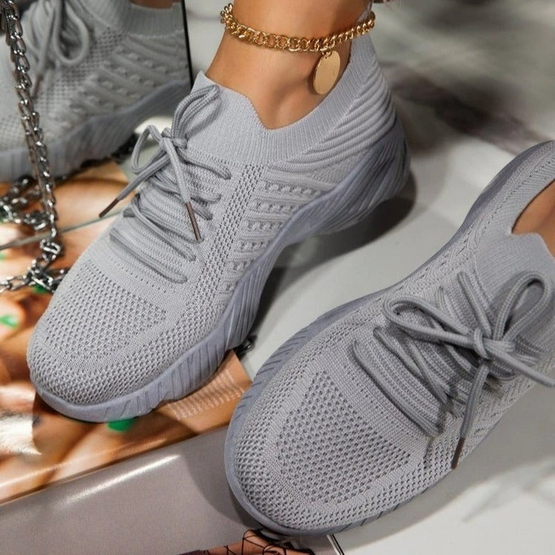 Dames Sneakers Nylon Katoen Luchtig Voetbed Enkels Steun Casual Sport Werk Vrije Tijd Stoer Elegant Comfort | Sansoti