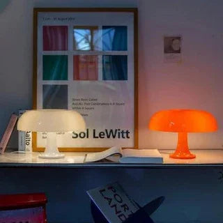 Tafellamp Retro Paddenstoel Italiaans Design PVC 28cm Warm Licht | Sansoti