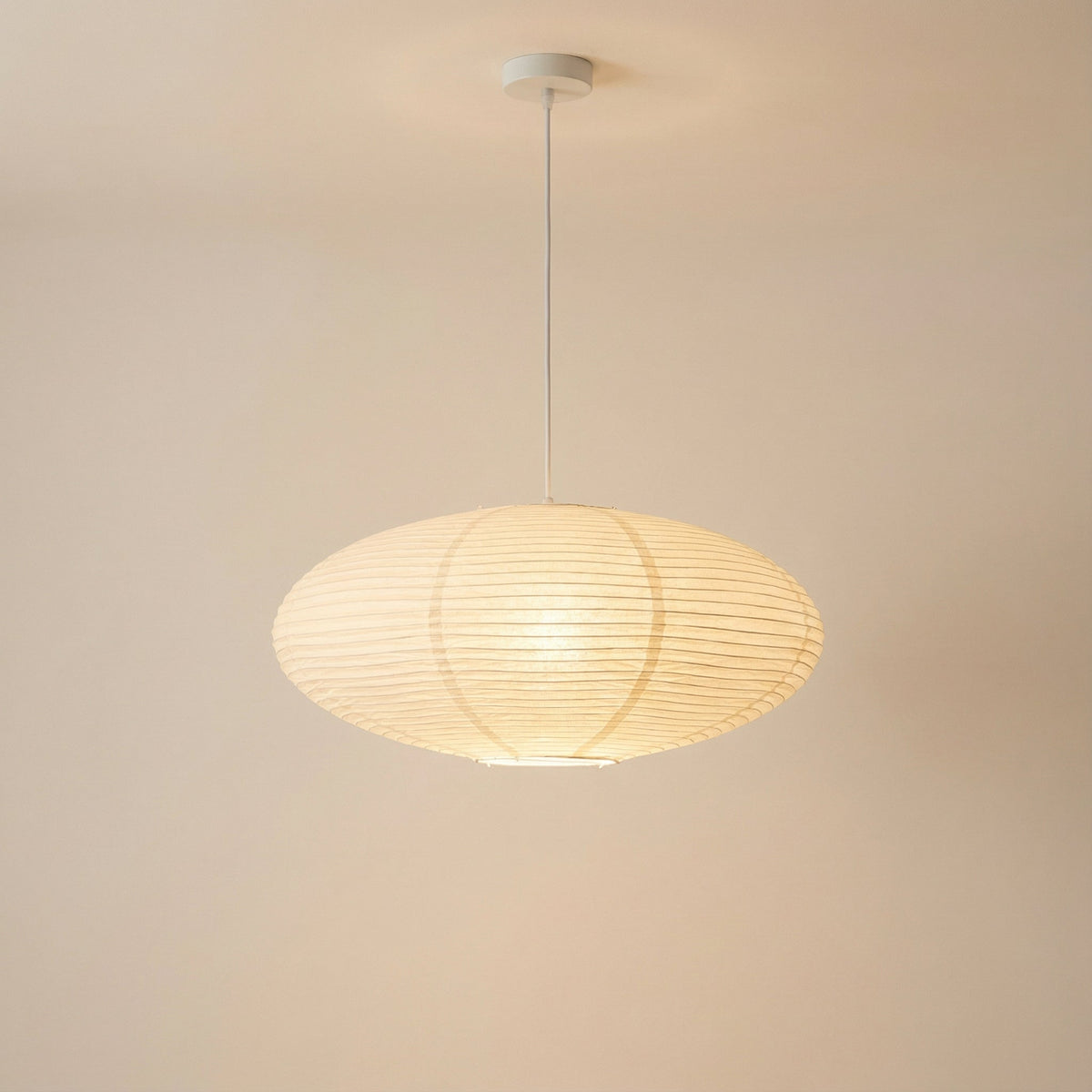 Pendelleuchte aus Papier Handgefertigt E27 Verstellbar Esszimmer Wohnzimmer Skandinavisches Design Warme Stimmungsbeleuchtung | Sansoti