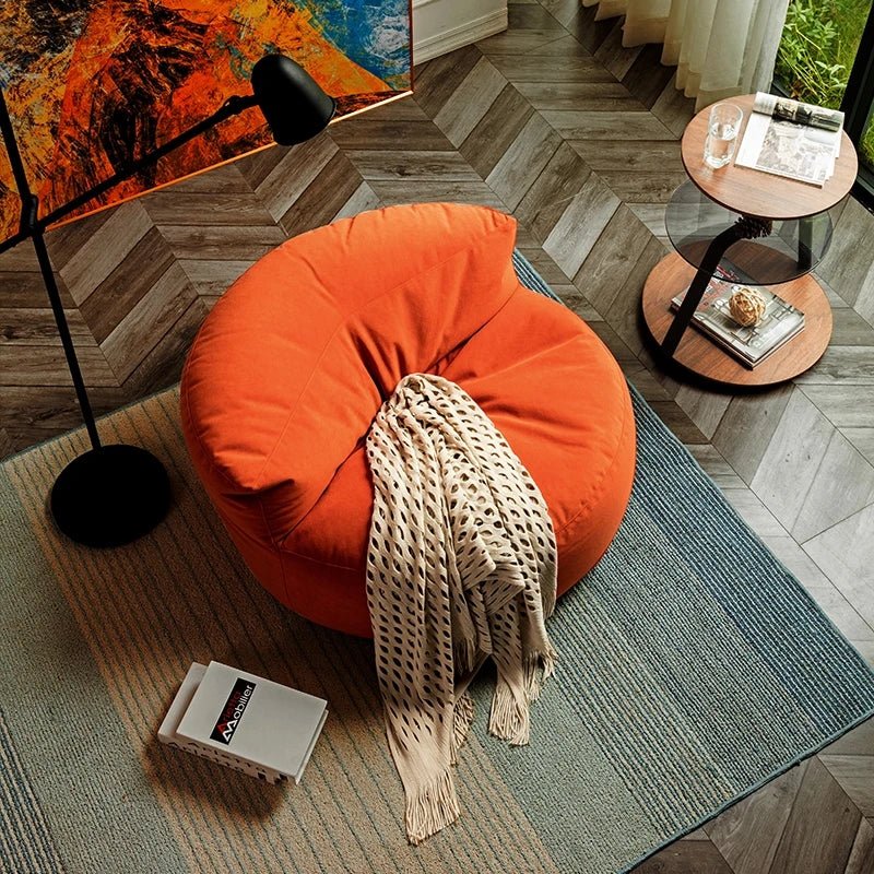 Ronde Fluwelen Zitzak Velvet Loveseat Groot Premium EPS Woonkamer Slaapkamer | Sansoti