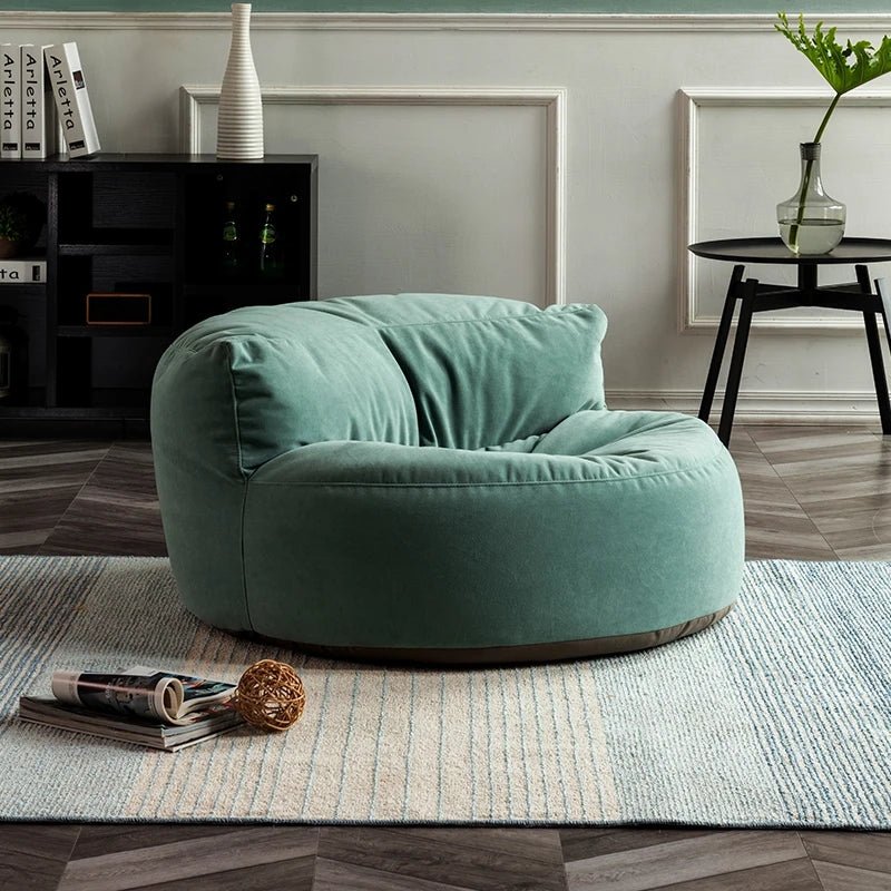 Ronde Fluwelen Zitzak Velvet Loveseat Groot Premium EPS Woonkamer Slaapkamer | Sansoti