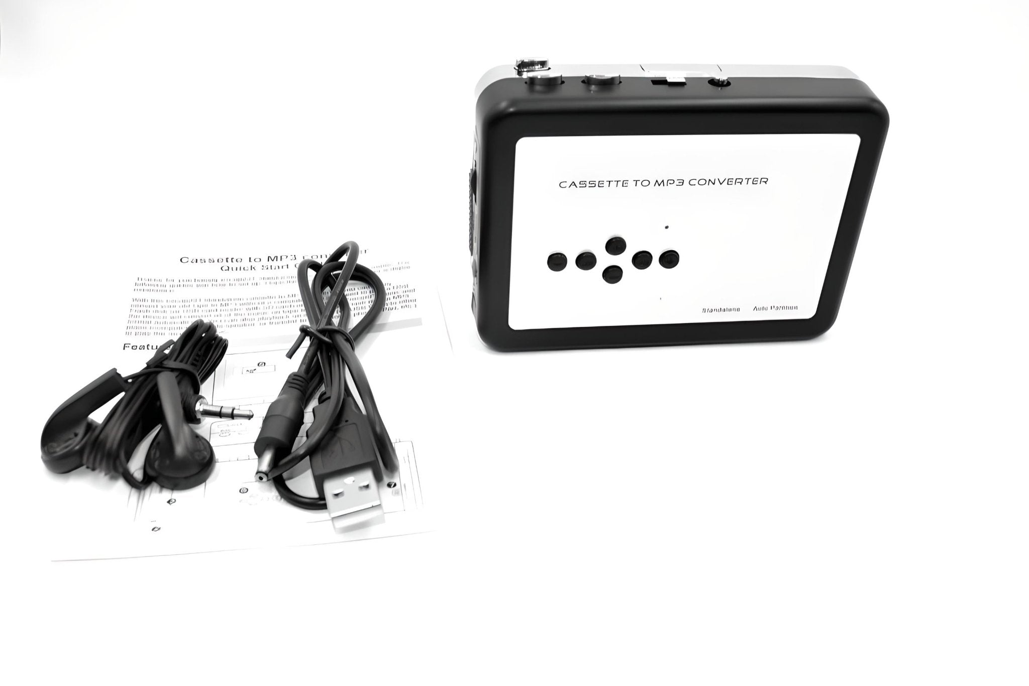 Cassette naar MP3 Converter met USB | Draagbare Tape Digitaliseren Speler Auto-Reverse Muziek Opname | Sansoti