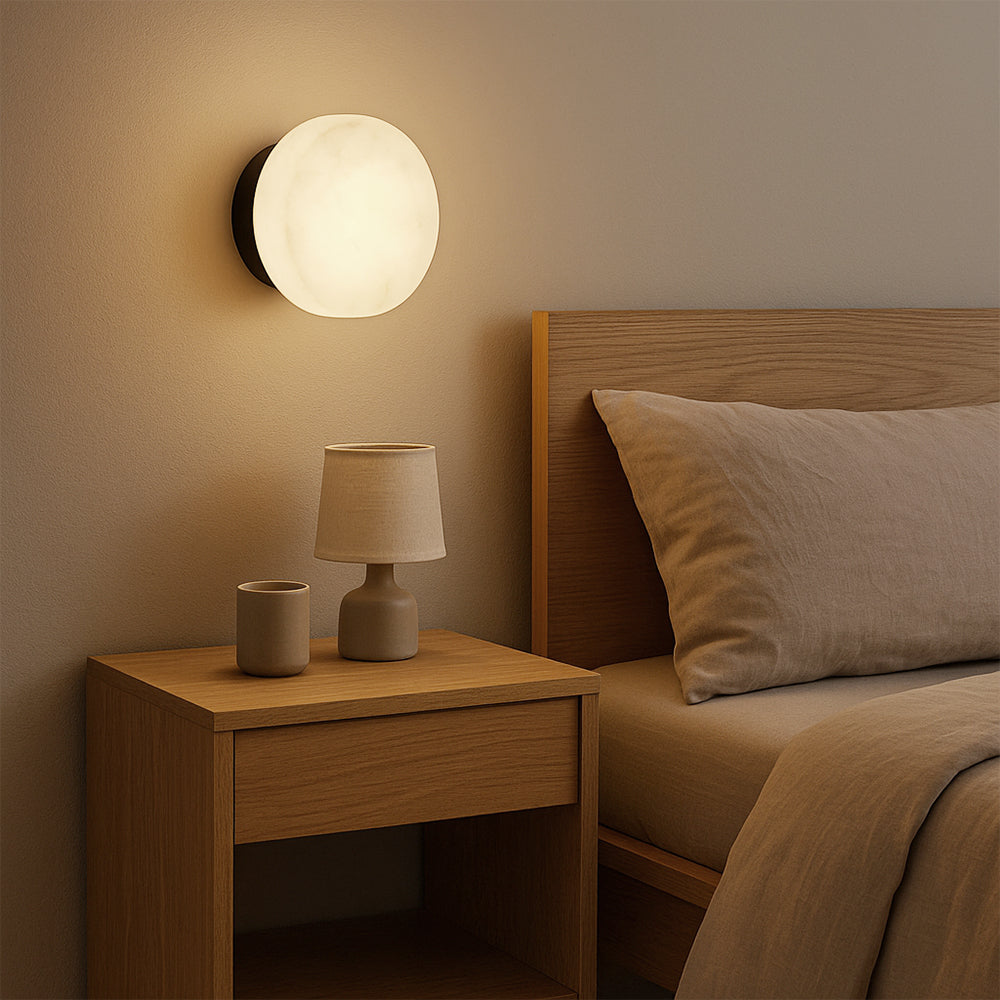 Marmeren Wandverlichting met Scandinavische Elegantie – Premium Natuursteen & Zachte LED | Sansoti