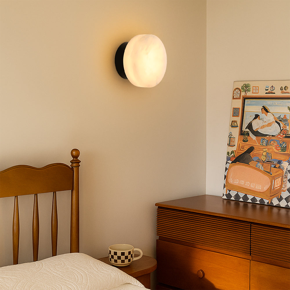 Marmeren Wandverlichting met Scandinavische Elegantie – Premium Natuursteen & Zachte LED | Sansoti