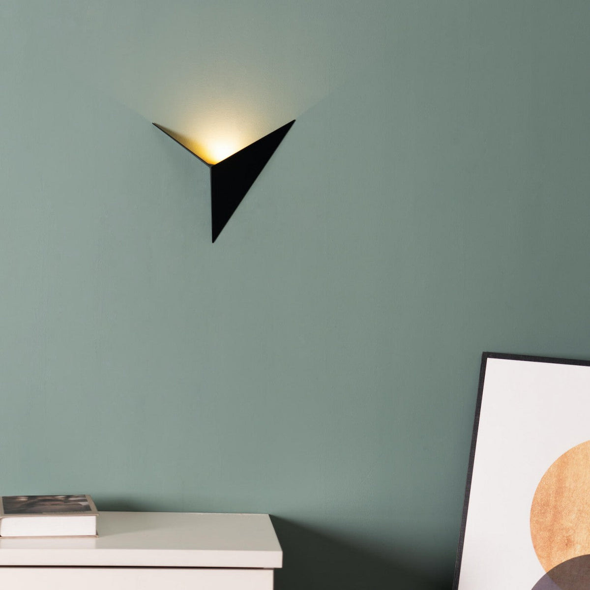 Geometrische Wandlamp Driehoek LED Dimbaar Nordic Design Zwart Wit Goud Verlichting Woonkamer Slaapkamer | Sansoti