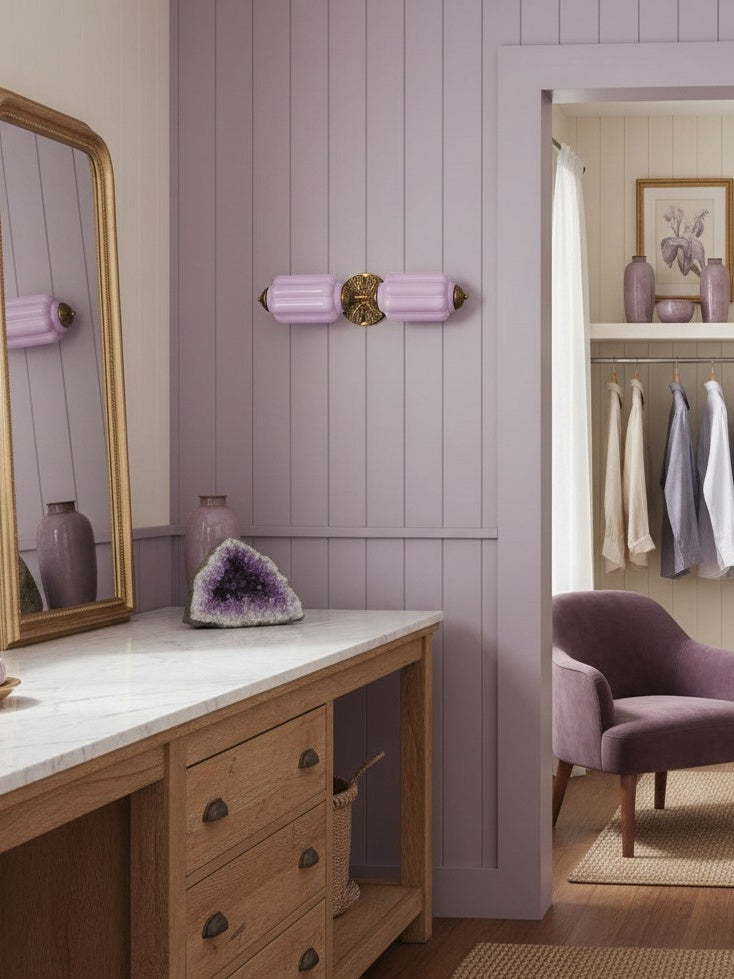 Vintage Glazen Wandlamp Horizontaal Model Eloise Lichtbron voor Woonkamer en Gang | Sansoti