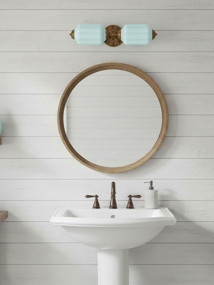Vintage Glazen Wandlamp Horizontaal Model Eloise Lichtbron voor Woonkamer en Gang | Sansoti