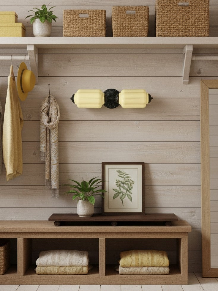Vintage Glazen Wandlamp Horizontaal Model Eloise Lichtbron voor Woonkamer en Gang | Sansoti