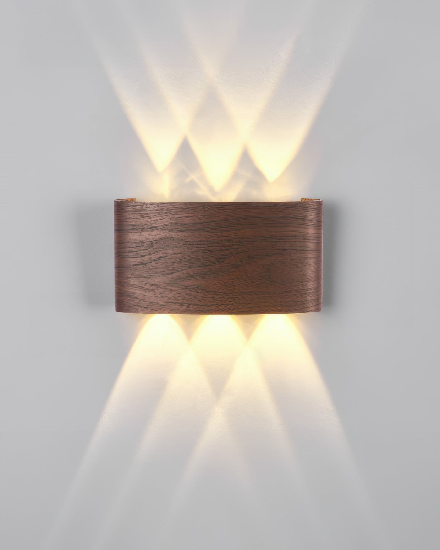 Wandlamp LED houtlook 10W warm wit 3000K binnen buiten IP65 wandverlichting modern design | Sansoti