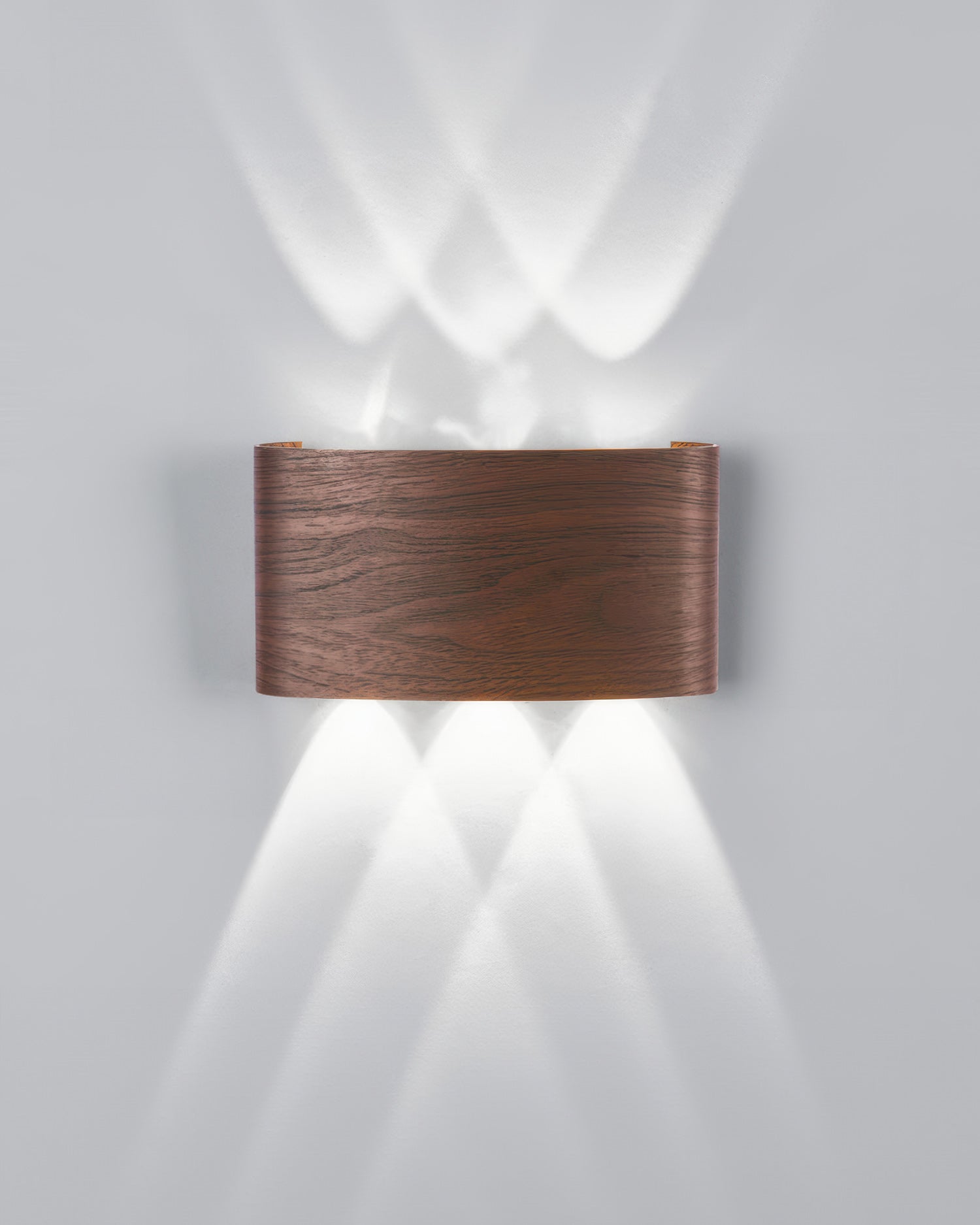 Wandlamp LED houtlook 10W warm wit 3000K binnen buiten IP65 wandverlichting modern design | Sansoti