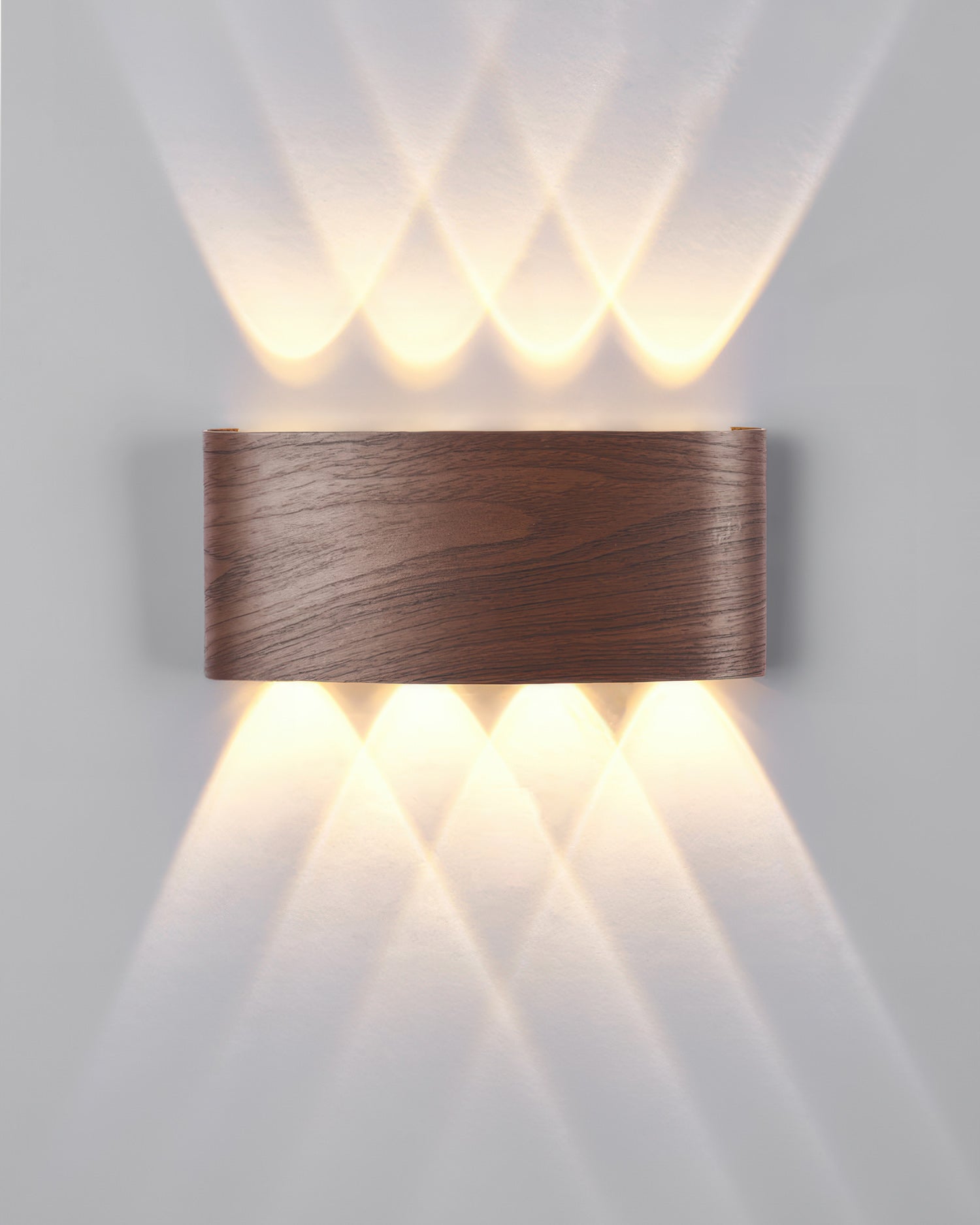 Wandlamp LED houtlook 10W warm wit 3000K binnen buiten IP65 wandverlichting modern design | Sansoti