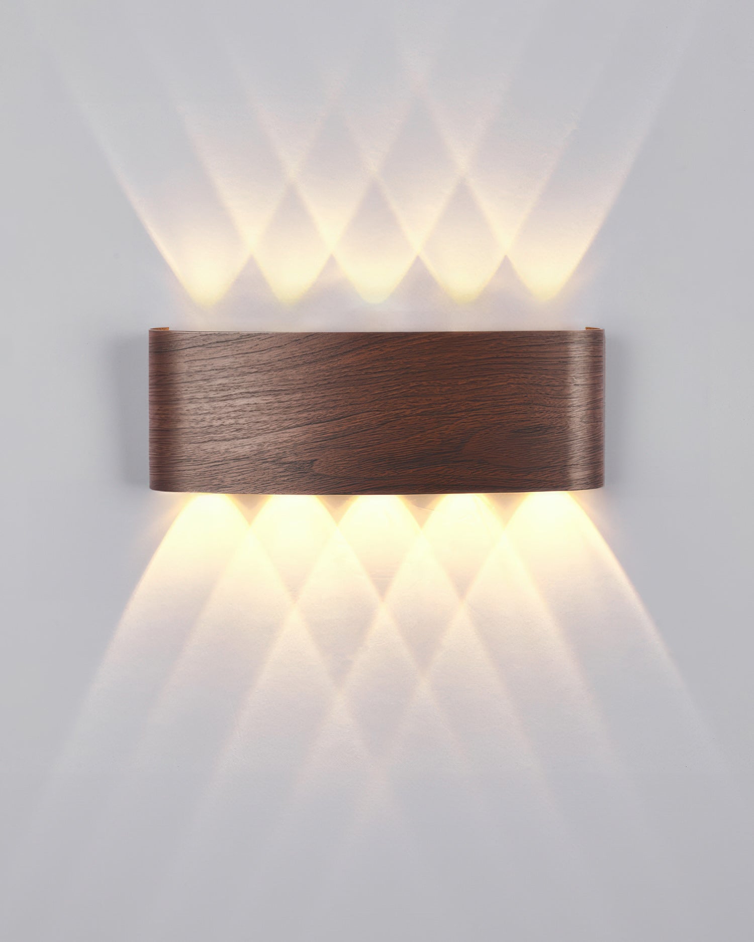 Wandlamp LED houtlook 10W warm wit 3000K binnen buiten IP65 wandverlichting modern design | Sansoti