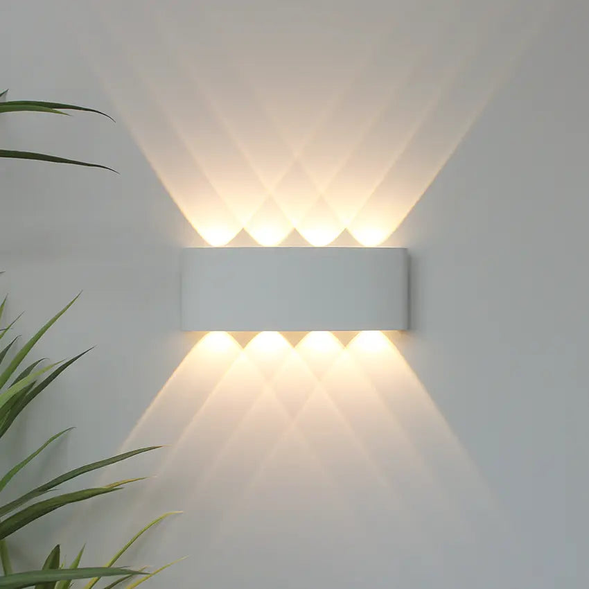 LED Wandlamp IP65 Binnen Buiten Gevellamp Patio Gang Up Down Light Zwart Wit | Sansoti