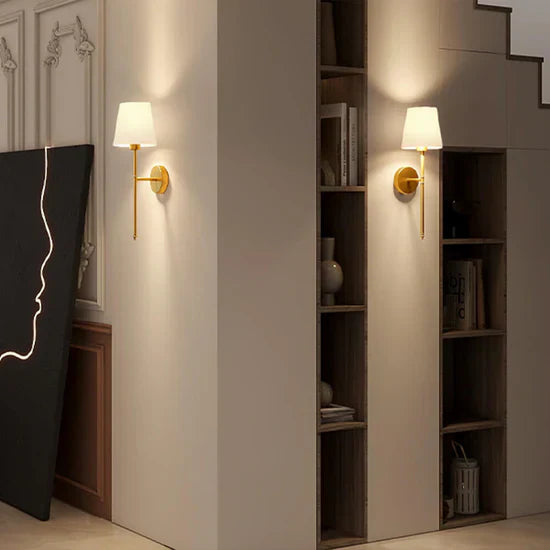 Wireless LED Wall Lamp Set with Remote Control Black Gold Silver | Sansoti