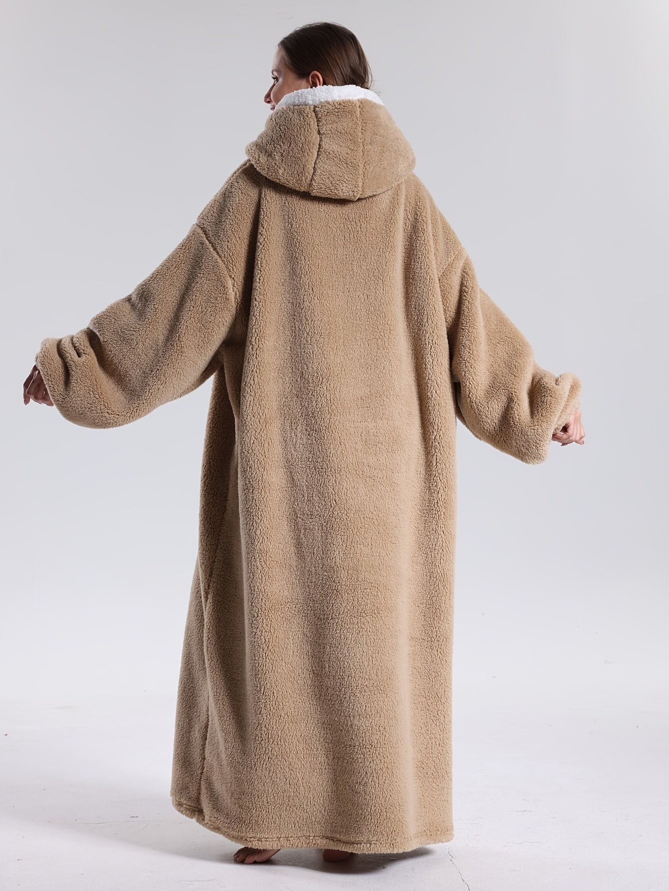 Draagbare Hoodie Deken met Mouwen en Capuchon Warm Fleece voor Bank Bed TV Kijken Luieren Ontspannen | Sansoti