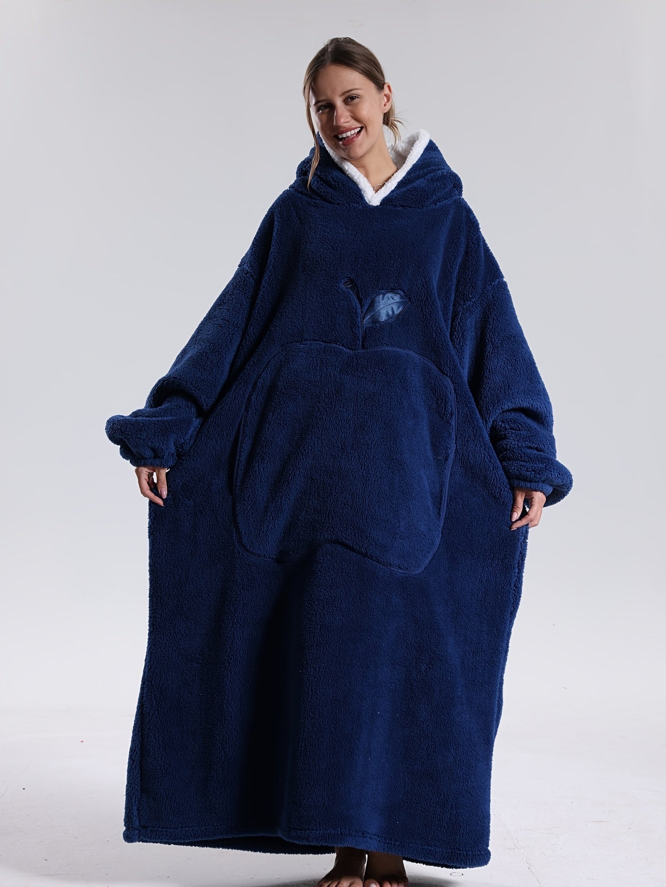 Draagbare Hoodie Deken met Mouwen en Capuchon Warm Fleece voor Bank Bed TV Kijken Luieren Ontspannen | Sansoti