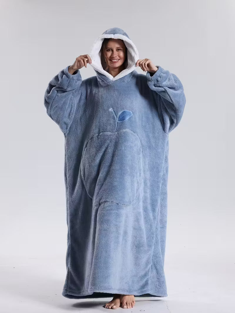 Draagbare Hoodie Deken met Mouwen en Capuchon Warm Fleece voor Bank Bed TV Kijken Luieren Ontspannen | Sansoti