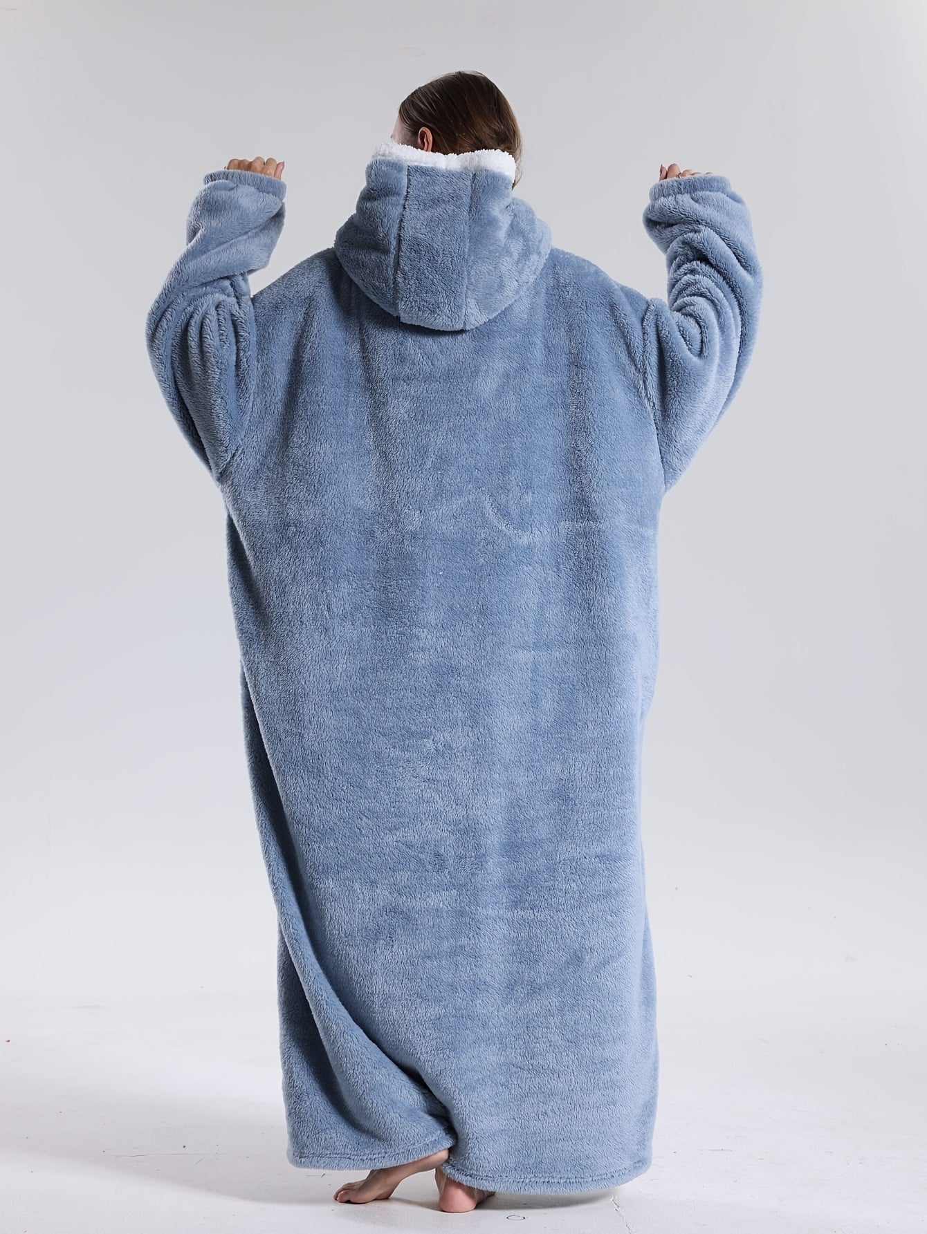 Draagbare Hoodie Deken met Mouwen en Capuchon Warm Fleece voor Bank Bed TV Kijken Luieren Ontspannen | Sansoti