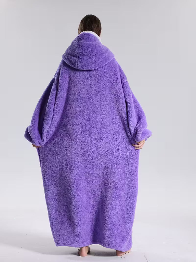 Draagbare Hoodie Deken met Mouwen en Capuchon Warm Fleece voor Bank Bed TV Kijken Luieren Ontspannen | Sansoti
