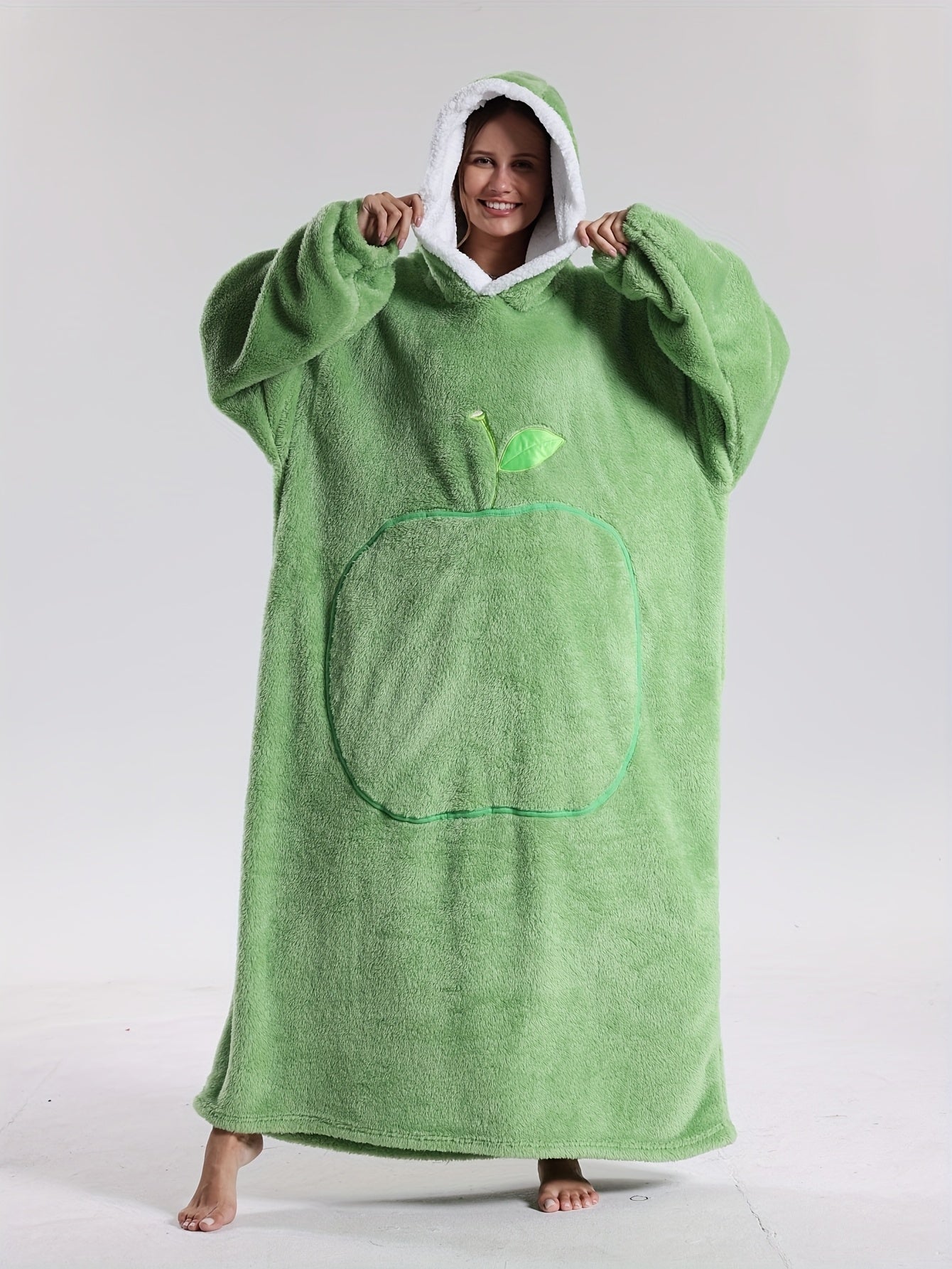 Draagbare Hoodie Deken met Mouwen en Capuchon Warm Fleece voor Bank Bed TV Kijken Luieren Ontspannen | Sansoti