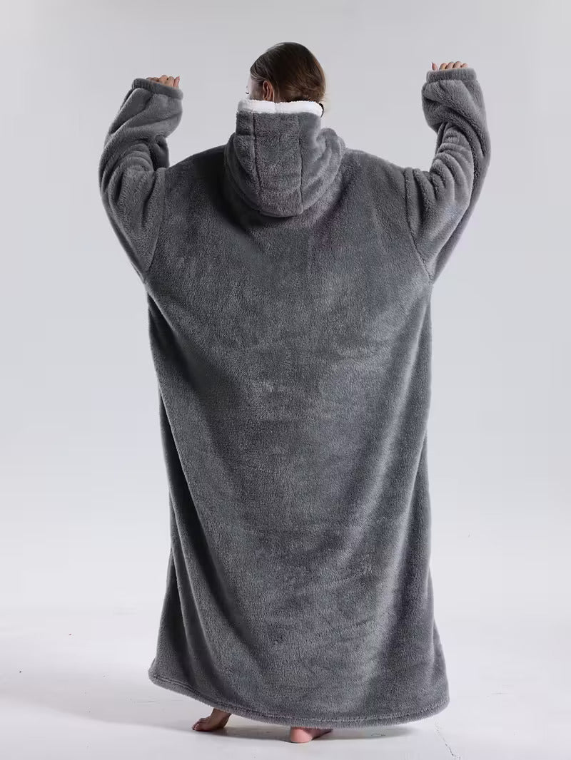 Draagbare Hoodie Deken met Mouwen en Capuchon Warm Fleece voor Bank Bed TV Kijken Luieren Ontspannen | Sansoti