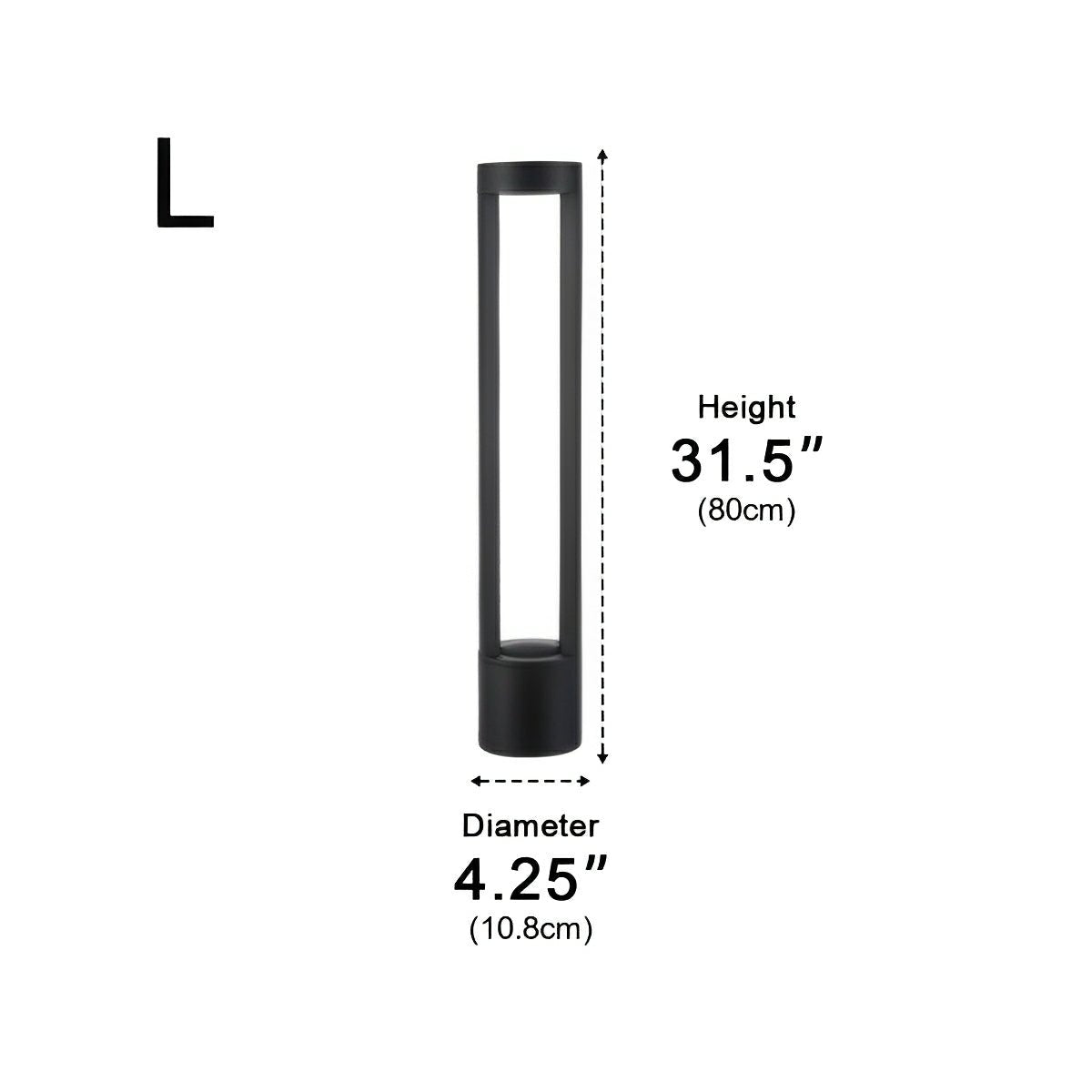 Buitenlamp Sokkellicht Aluminium Zwart IP65 Waterdicht LED 7W Warm Wit Tuin Oprit Pad Terras Tuinverlichting | Sansoti