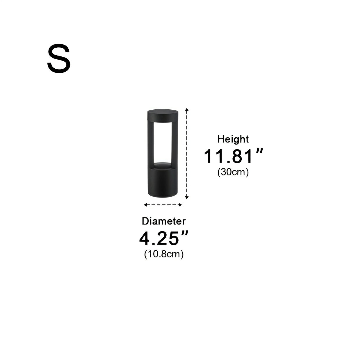 Buitenlamp Sokkellicht Aluminium Zwart IP65 Waterdicht LED 7W Warm Wit Tuin Oprit Pad Terras Tuinverlichting | Sansoti