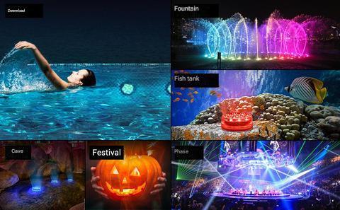 Onderwater LED Lamp IP68 Waterdicht met Afstandsbediening 16 Kleuren voor Zwembad Vijver Fontein Aquarium | Sansoti