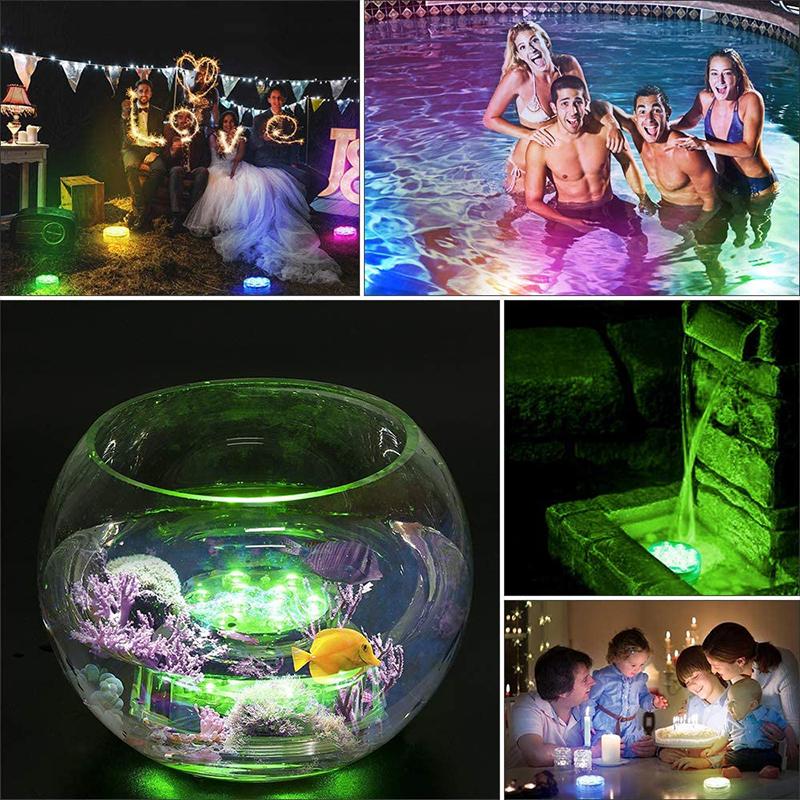 Onderwater LED Lamp IP68 Waterdicht met Afstandsbediening 16 Kleuren voor Zwembad Vijver Fontein Aquarium | Sansoti